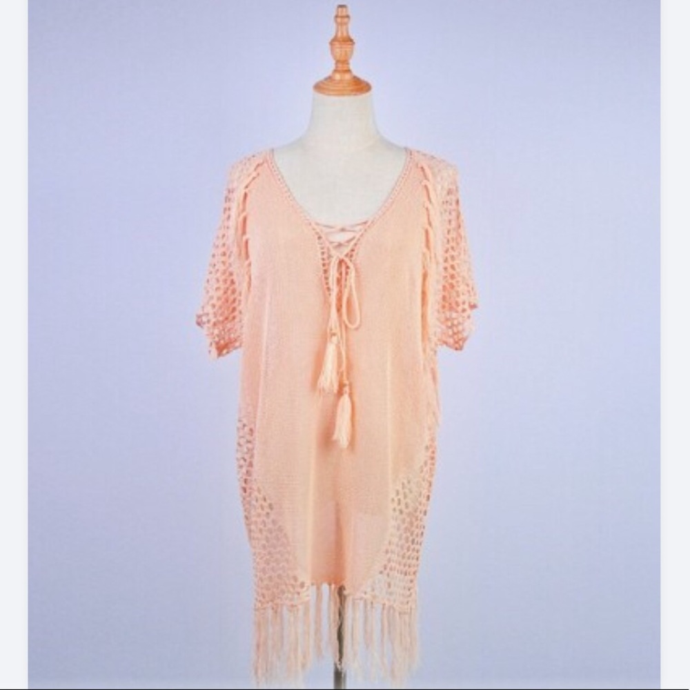 ❤️HoSt PICK ❤️New! Peachy bohemian swim cover up - Picture 3 of 3